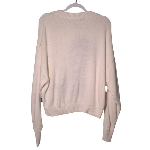 Wrangler: Cowboy Boot USED Women's Cropped Sweater (S, Cream) - Picture 2 of 7